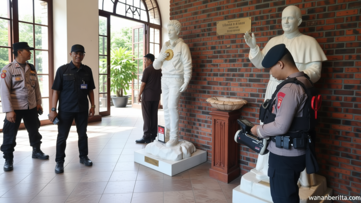 Visit Agenda: Brimob Metro Jaya Sisir Gereja Katedral Sebelum Ibadah Kenaikan Isa Almasih
