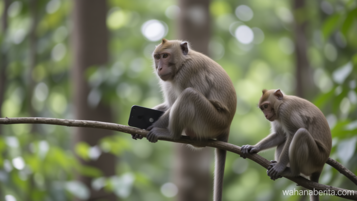 What Happened During: Viral Monyet Curi Handphone Pemain Golf di Sentul, Dibawa ke Pohon