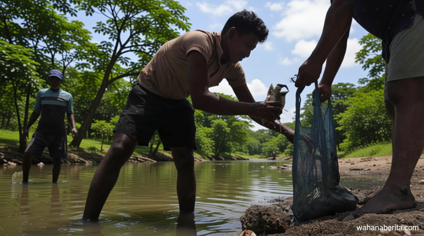Danau Sanjay Mengering – Ikan Mati Bermunculan di New Delhi