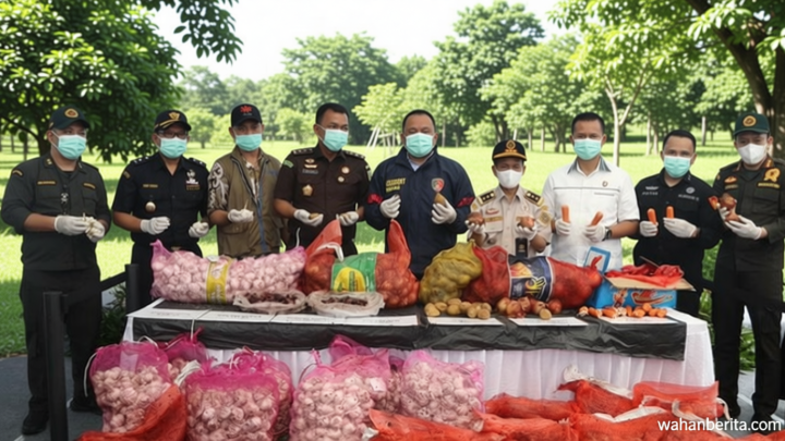 Bareskrim Musnahkan 20,9 Ton Bawang Impor Ilegal Senilai Rp 676 Juta