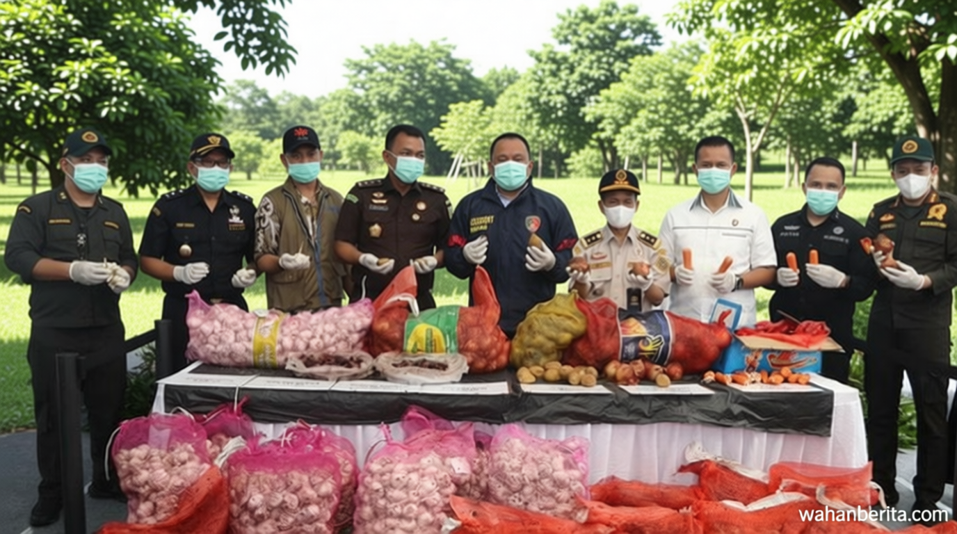 Bareskrim Musnahkan 20,9 Ton Bawang Impor Ilegal Senilai Rp 676 Juta