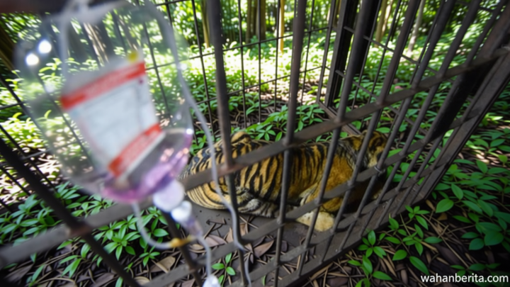 Terjebak Jerat Babi – Anak Harimau Sumatera Berhasil Dievakuasi BKSDA