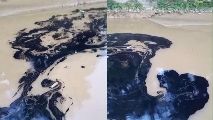 Polisi Periksa Pembuang Limbah Oli Bekas yang Bikin Sungai Tarakan Tercemar