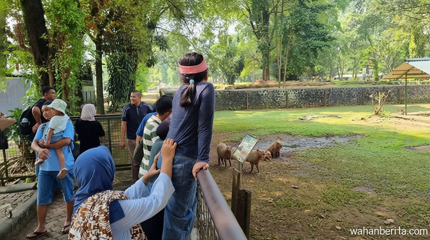 ‘Masbro’ Kapibara di Ragunan Masih Jadi Primadona
