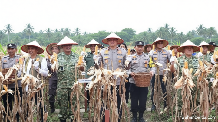 Key Strategy: Polda Riau Panen 117,3 Ton Jagung, Tegaskan Komitmen Kawal Swasembada Pangan