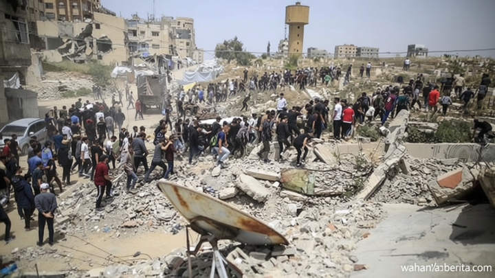 Dua Warga Palestina Korban Serangan Drone Israel Dimakamkan di Gaza