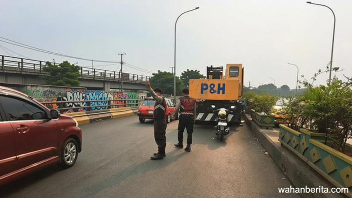 Solving Problems: Ada Crane Mogok di Flyover Ciputat, Lalin Sempat Macet