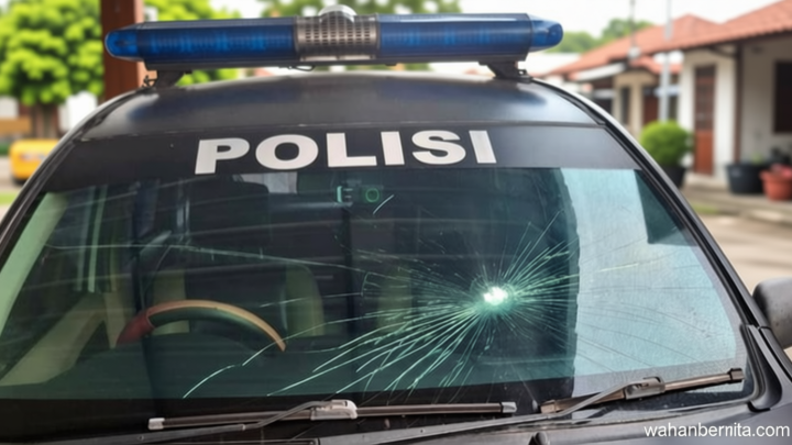 Rombongan Pesilat di Jatim Saling Lempar Batu – Kaca Mobil Polisi Pecah
