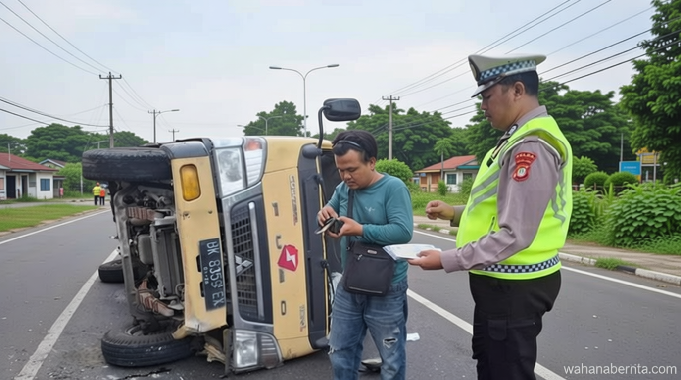 Official Announcement: Mobil Boks Terguling di Jalan Daan Mogot, Pengendara Diimbau Berhati-hati