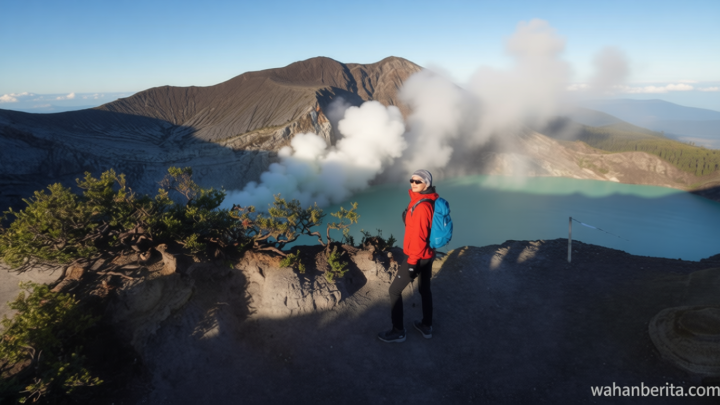 Visit Agenda: Kunjungi Banyuwangi, Raline Shah Puji Panorama Sunrise di Kawah Ijen