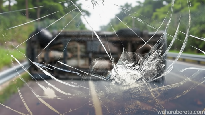 Pikap Terguling di Tol Layang MBZ Arah Cikampek – Lalin Padat