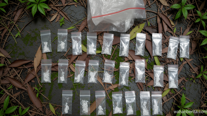 Polda Riau Kembali Gerebek Kampung Narkoba – Puluhan Paket Sabu Disita