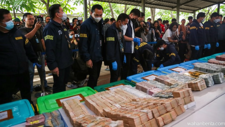 Emas 74 Kg dan Valas Dipamerkan Polisi – Tersangka Kasus Korupsi Masih Didalami