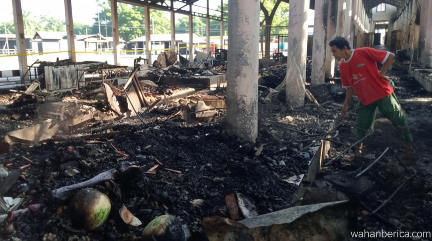 101 Pedagang Terdampak Kebakaran Pasar di Klaten, Kerugian Rp 3 M