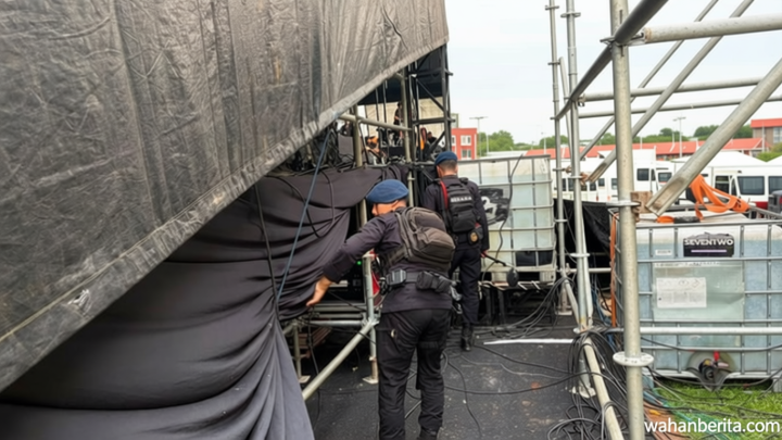 Brimob Sterilisasi Stadion Madya GBK – Amankan BIGU FEST 2026