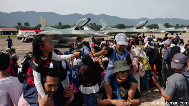 Enam Jet Tempur F-16 Meriahkan Open Base Lanud Hang Nadim di Batam