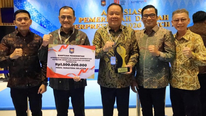 Perkuat Layanan Kesehatan, Pemprov Sumsel Raih Apresiasi Nasional