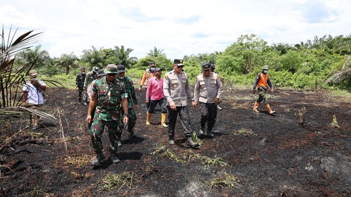 Polda Riau-TNI-BPBD Patroli Udara dan Darat Pantau Karhutla